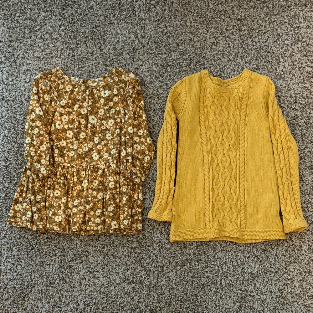 Old Navy Mustard Cable Knit Sweater